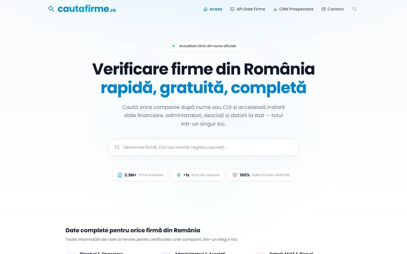 Pagina principală cautafirme.ro
